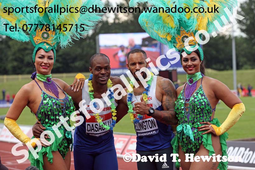 Mens 100 metres, British Championships, Birmingham. Photo: David T. Hewitson/Sports for All Pics